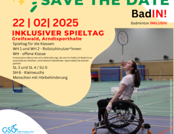 BadIN (klusiv) – Badminton für alle – Greifswald feiert den ersten bundesweiten Spieltag seit 2020!